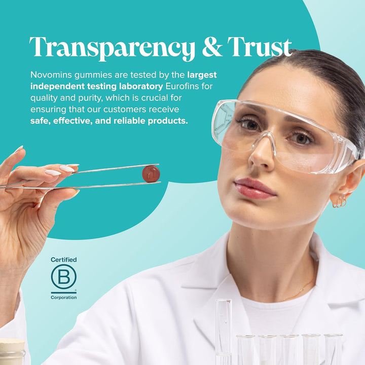 Focus Gummies - Ashwagandha, Lions Mane, Gingko Biloba, Vitamin B12 & Caffeine - 1-Month Supply - Focus, Memory & Energy Support - Gluten-Free Nootropics & Mushrooms - 60 Gummies -