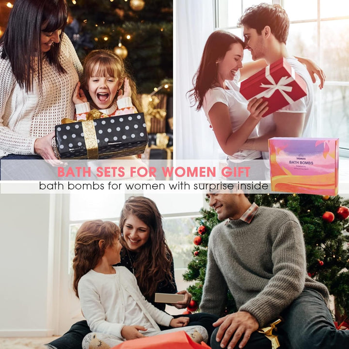 Bath Bombs, Foaming Gift Set 20 Organic & Natural Handcrafted Essential Oils Relaxation and Stress Relief Fizzy Balls Ideal Birthday Gift for Her/Him, Women, Wife, Girlfriend, Mother