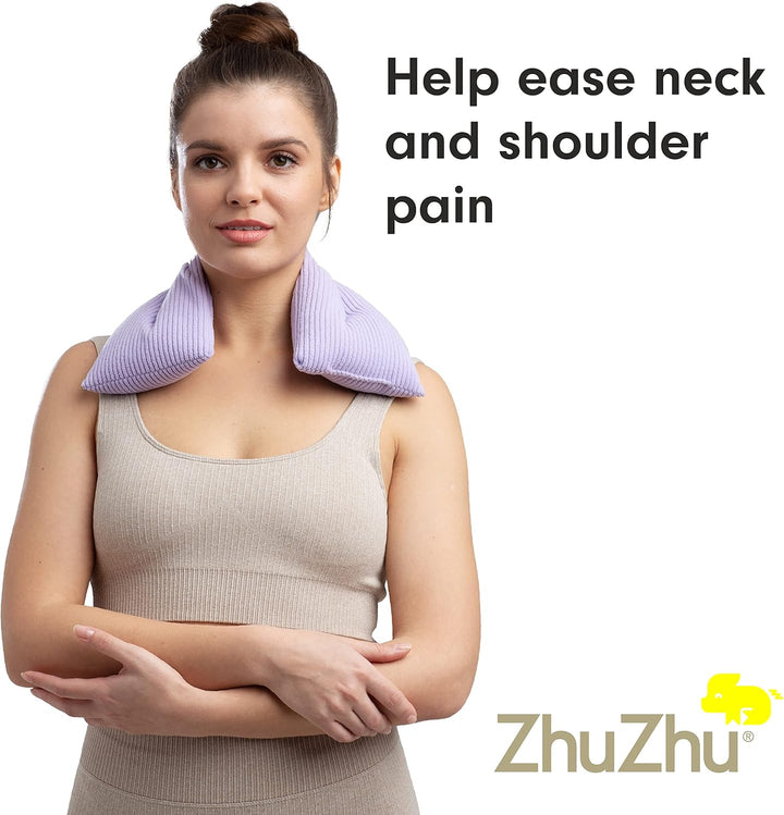 Lavender Body Wrap - Microwavable Wheat Bag - Microwave Heat Pad Soothing Hot Pack - Lilac Fleece