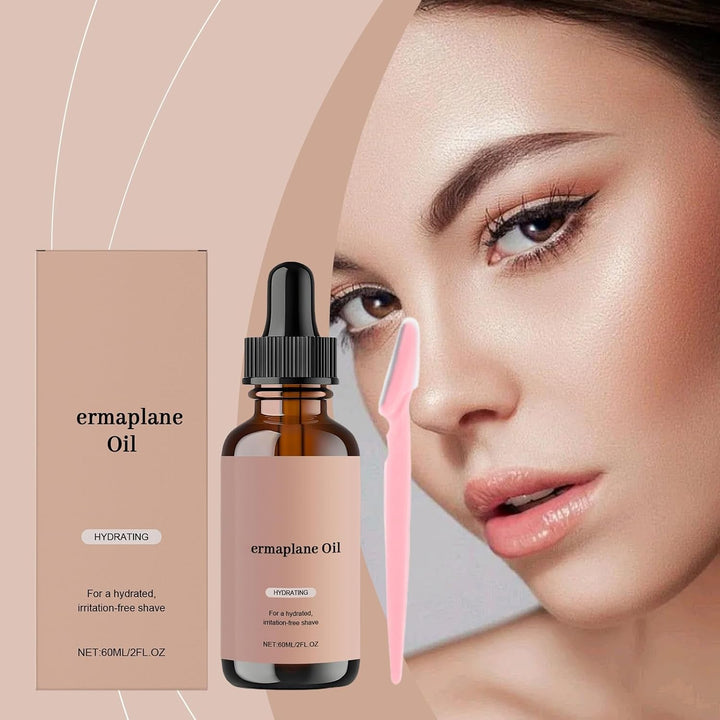 Hydrating Derm/Aplane Oil,Face Shaving Oil for Women,Facial Hair Remover for Women,Hair Inhibitor,Ingrown Hair Remover,Deep Moisturizing & Hydrating,Gently & Non-Irritating,With Jojoba & Vitamin E