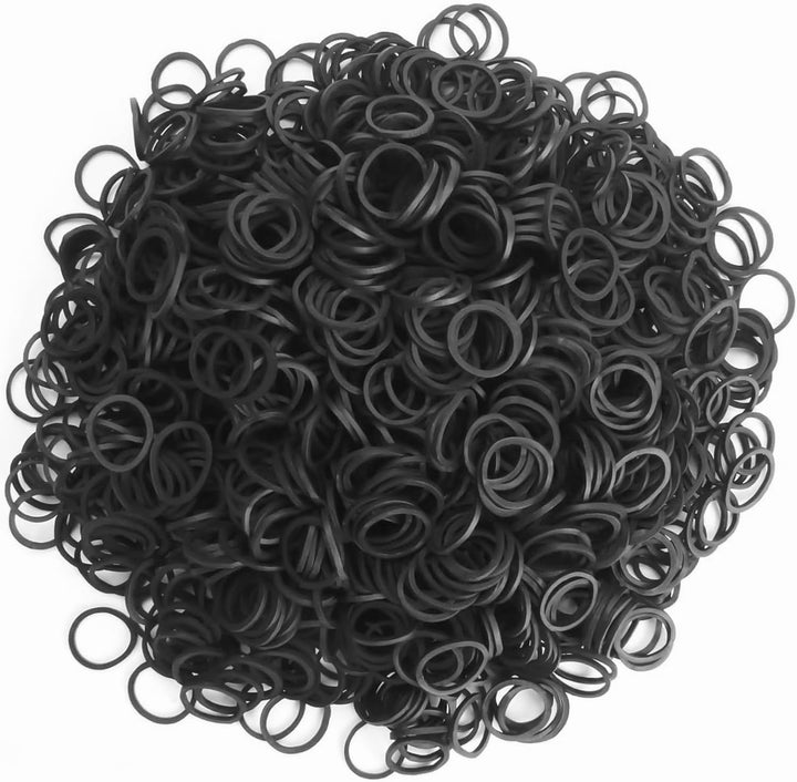 Black Elastic Hair Bands,500Pcs Small Hair Rubber Bands with Box,Mini Elastic Hair Bands for Kids Hair Braids Ponytail Hair, Wedding Hairstyle Etc.