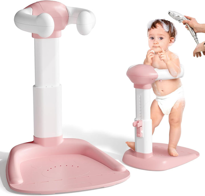 ® Baby Shower Standing Support, Toddler Bath Seat for Stand up Showering with Adjustablethicker Cylinder, Anti-Slip Base, Hug Tower for 8-36 Months Safety & Stable, Ideal Baby Shower Gifts