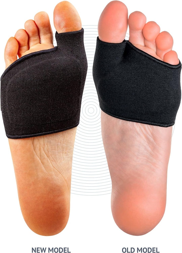 Podiatrist-Designed Metatarsal Pads for Women & Men - Ball of Foot Cushions for Pain Relief Metatarsalgia Morton'S Neuroma Calluses 1 Pair Black, Large M 8.5-10.5 / W 10.5-12