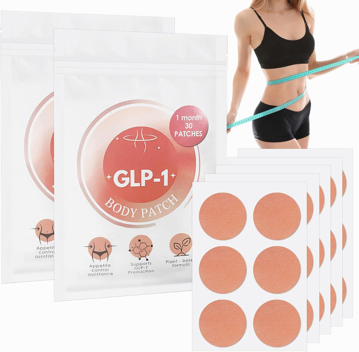 GLP-1 Patches 60 Pcs | Natural Ingredients for Gentle Body Care & Shape Support | Soothing Formula for Women & Men