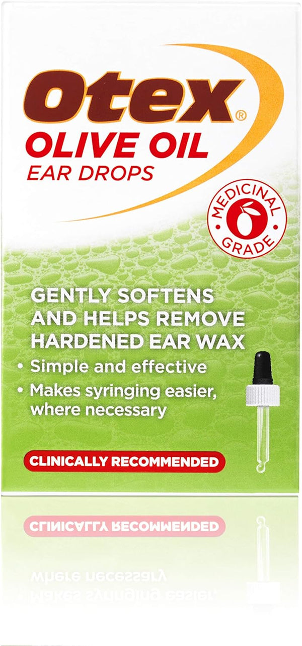 Olive Oil Ear Drops for Natural, Gentle Removal of Excessive, Hardened Ear Wax. Bottle with Dropper Applicator, 10 Ml (Pack of 1)