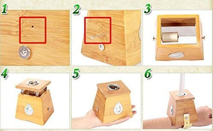 Bamboo Healing Box for Moxa Moxibustion Medicine Therapy (One Hole)