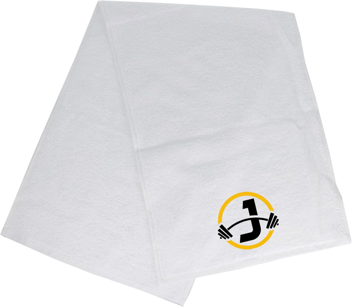 Gym Towel with Monogrammed Embroidery Initial Gift for Men & Women, Training Accessory Gift, Gym Towel Present for Weight Lifting Birthday, Retirement, Christmas - Black, J