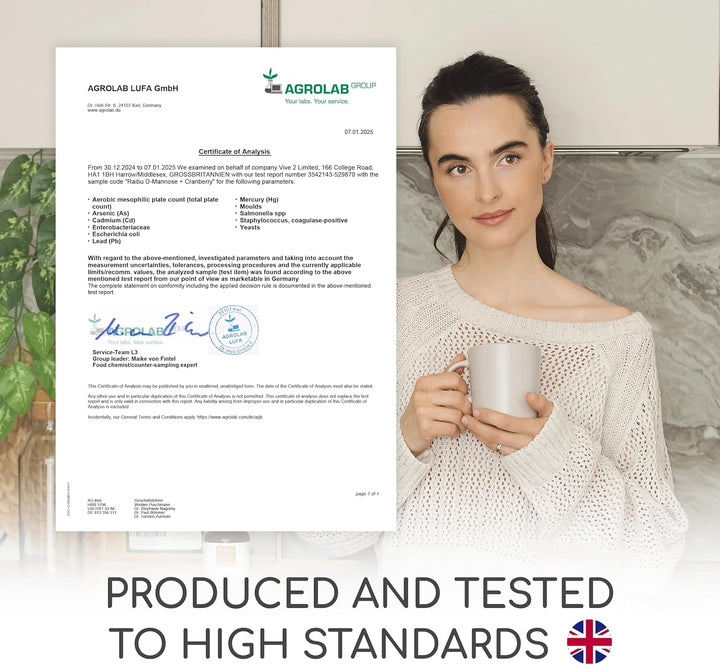 D Mannose 2100 Mg Complex - High Strength D- Mannose with Cranberry & Vitamin C for Urinary Tract & Bladder Health - 160 Capsules,