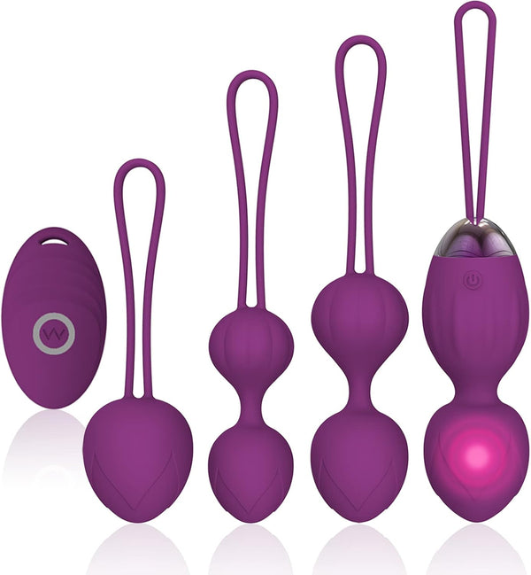 Kegel Exercise Ball Set - Ball Ben Wa Balls Sets for Tightening and Strengthen Bladder Control Trainer Pelvic Floor Exerciser Weight for Beginners and Advanced Women Postpartum Repair