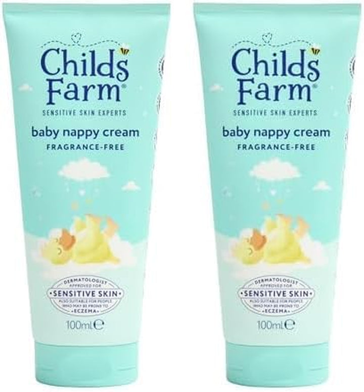 Baby Nappy Cream, Fragrance Free | Soothing, Moisturising & Hydrating | Suitable for Newborns with Dry, Sensitive & Eczema-Prone Skin, 100Ml
