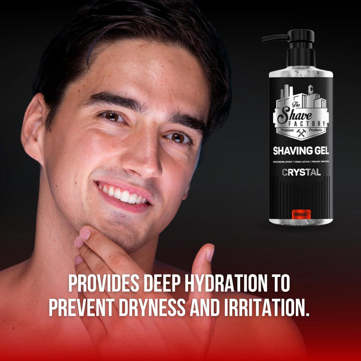 Shaving Gel with 25% More Free - Moisturizing Effect Fresh Active Product for Professional Barbers/Hairdressers and Traditional Shaving Enthusiasts.
