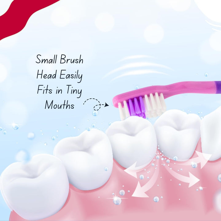 Disney Stitch Little Teeth Toothbrush for Kids with Protection Cap, Soft Rounded Bristles, Comfortable Handle Grip and Suction Cup for Upright Storage for Children Ages 3+