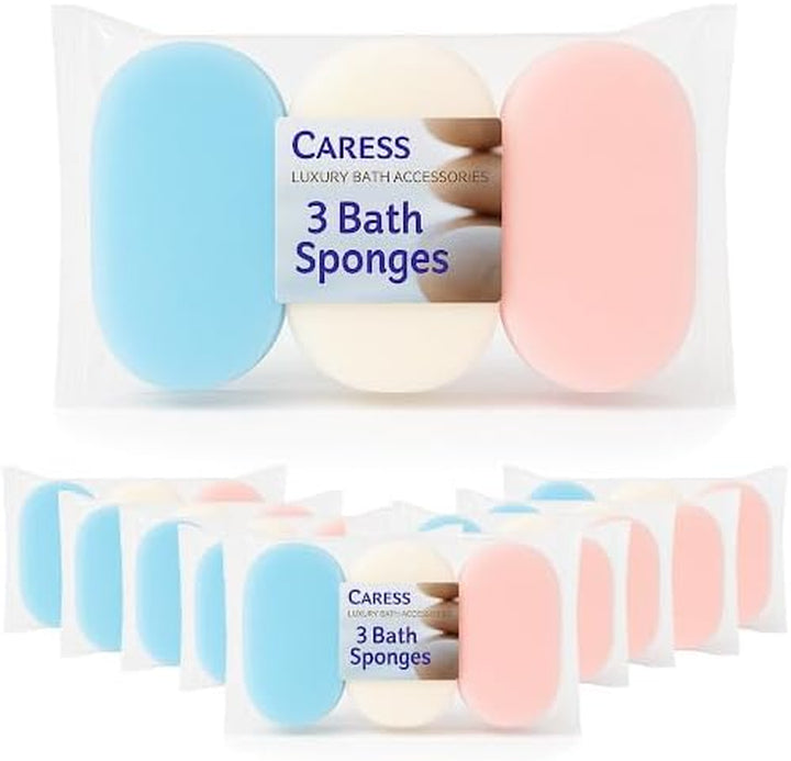 Luxury Bath Accessories 3 Pack Bath Sponges