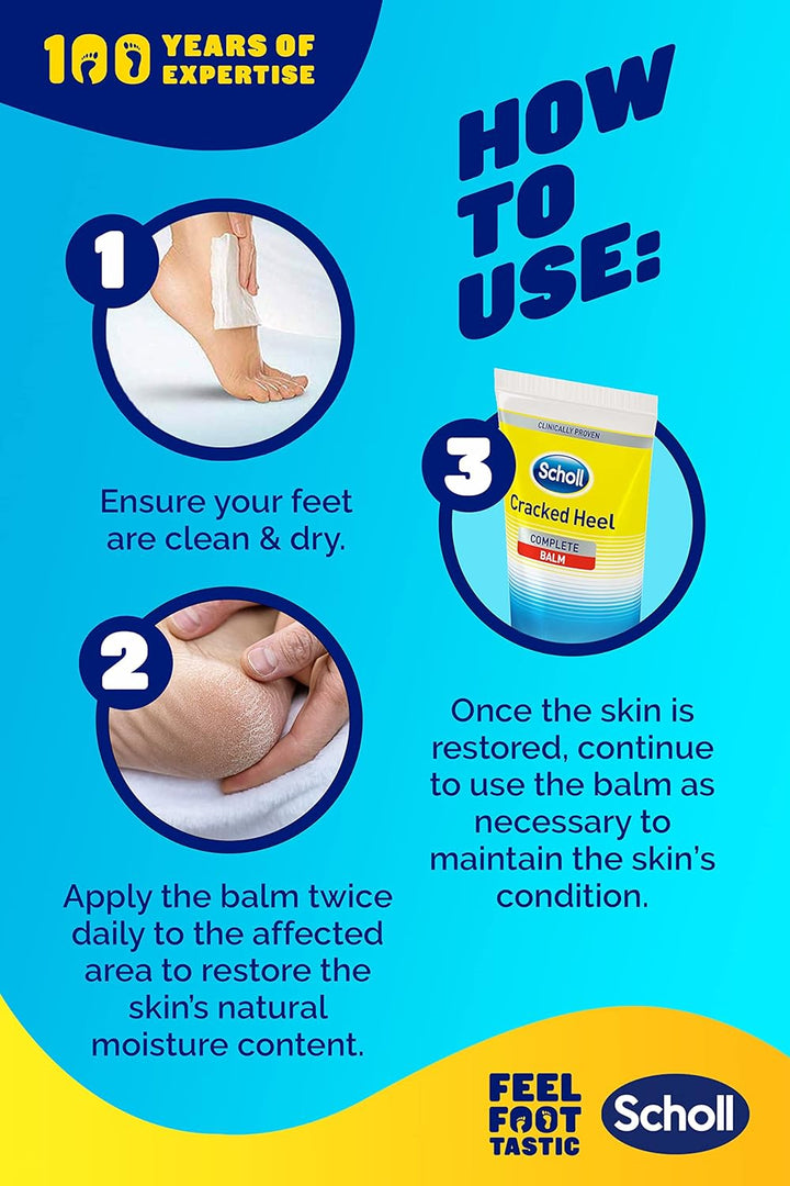 Scholl Cracked Heel Complete Cream with Repair K+, 60Ml - Moisturising Treatment Cream for Cracked Heels and Dry Skin with Keratin- 1 X 60 Ml