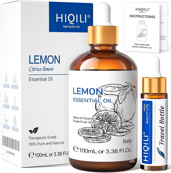 100Ml Lavender Essential Oil Pure, 100% Natural Therapeutic Grade for Aromatherapy Diffuser, Skin Care, Hair, Includes Premium Quality Glass Dropper