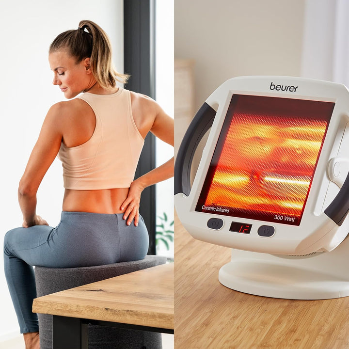 IL50 Infrared Heat Lamp, Soothing Heat for Colds and Muscle Tension, Infrared Light Therapy with 300 Watts, Improves Blood Circulation, 100% UV Blocker, Medical Device