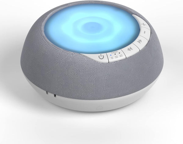 White Noise Machine with Nightlight, Portable Rechargeable White Noise Machine for Babies and Adults, Relaxation and Meditation Sounds Calming Sleep Aid Grey