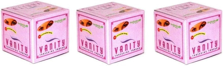 3 Spool Vanity Antibacterial Eyebrow Threading Thread | Facial Hair Removal | Vanity Cotton Threads