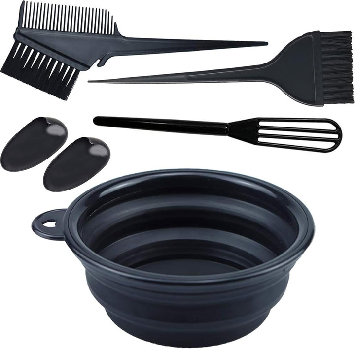 12 Pcs Hair Dye Bowl and Brush Kit, DIY Beauty Salon Hair Dye Bleaching Tools Kit, Tint Brush, Mixing Bowl, Highlighting Comb, Ear Cover, Shawl, Gloves, Hairdressing Clips