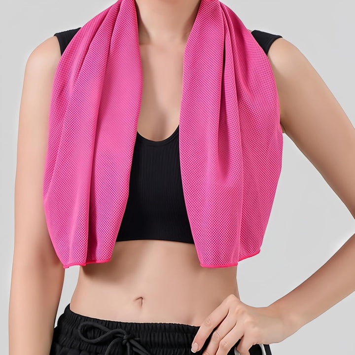 Cooling Sports Towel, Quick-Dry Ice Cold Gym Towel for Summer (Pink)