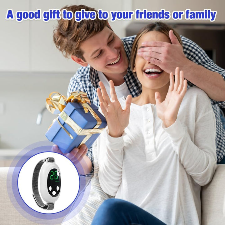 Sleep Aids for Adults, Calm Carry for Anxiety Sleep Aid Device, USB Charging Microcurrent Holding Sleep Instrument, Portable Sleep Aids for Adults with Comfortable Adjustable Strap(White)