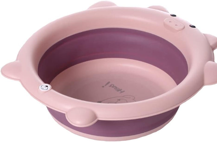 Baby Collapsible Wash Basin Multipurpose Portable Kids Folding Wash Basin Bowl Dish Tub for Home Kitchen Bowl Outdoor Travel Camping Washing