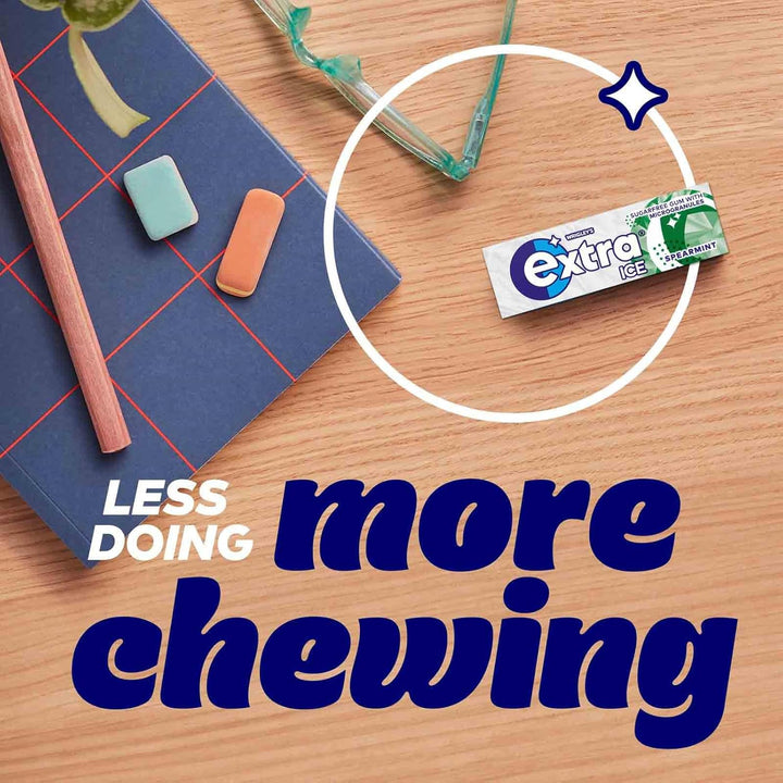 Chewing Gum, Sugar Free, Ice Spearmint Flavour, Chewing Gum Bulk, 30 Packs of 10 Pieces