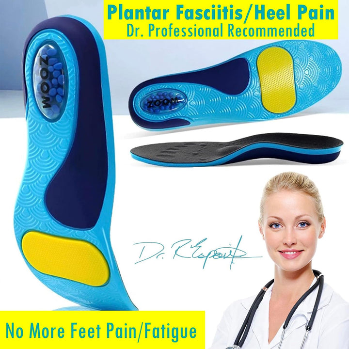 Dynazoom™ Arch Support Insoles Plantar Fasciitis Insoles Orthotic Gel Insoles Women Men Heel Pain Metatarsalgia Shoe Insert Shock Protect Overpronation Flat Feet Insole Orthopedic Inner Sole
