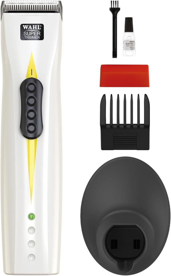 Super Trimmer, Professional Hair Trimmers, Barber Supplies, Cord/Cordless, Lightweight and Ergonomic Design, Tight Edging and Lining, LED Charge Indicator