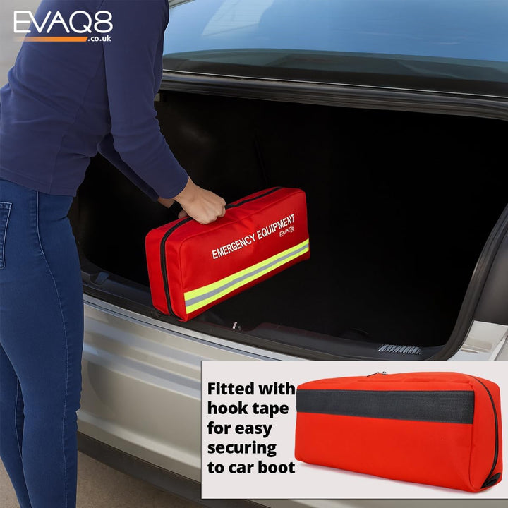Advanced Car Safety Kit with Extinguisher and Torch UK Standard Parts Includes Warning Triangle, First Aid Kit, Emergency Blanket, Safety Hammer, Torch, High Visibility Vest, Carry Bag