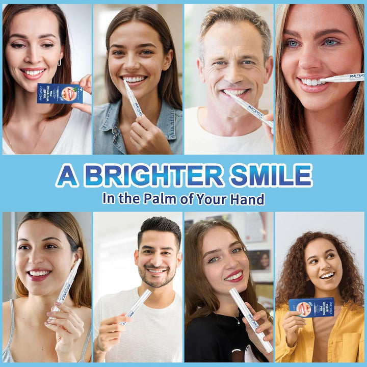Teeth Whitening Pen(4 Pens), Teeth Whitening Kit for Bright Teeth, No Sensitivity Teeth Whitening Gel, Dental Brightening Tooth Whitener Pen, Instant Effective Teeth Whitener Removes Years of Stains