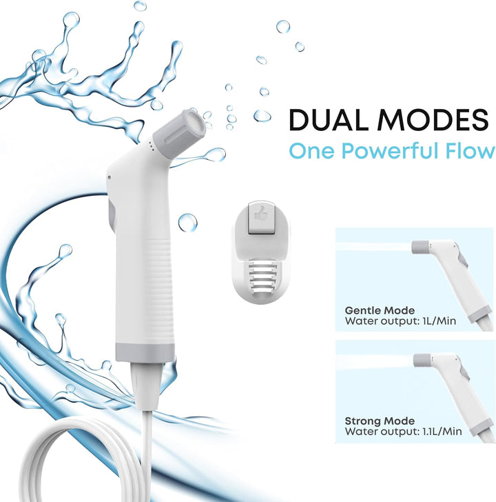 Electric Portable Bidet Sprayer – Integrated Handheld Shattaf with 2.5L Tank, Anti-Misoperation Button, Toilet Spray for Personal Hygiene & Feminine Care (White, 2.5L - JP - 239A)