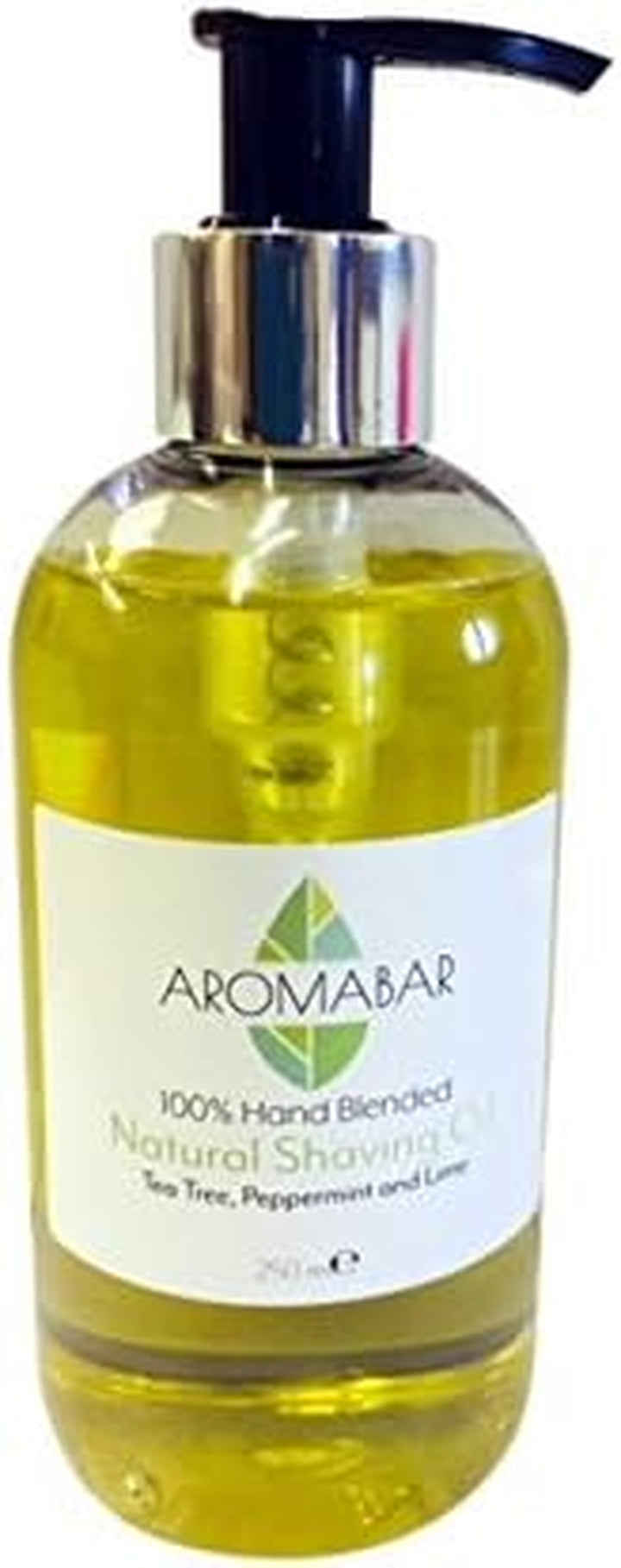 Natural Shaving Oil Tea Tree Peppermint & Lime 250Ml 100% Pure with Pump Dispenser Included Use as a Pre Shave Oil or Post Shave Moisturiser