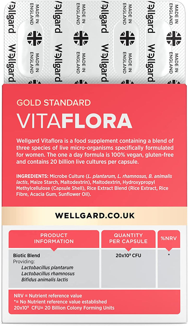 Vitaflora Probiotics for Women - Scientifically Proven Bio Cultures for Women’S Intimate Flora, 30 Capsules, Made in UK