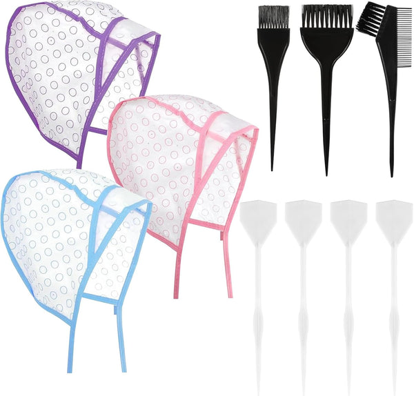 Highlight Cap and Hook Kit Hair Highlighting Kit Hair Highlighting Streaking Cap Hair Dye Cap Highlights Caps with Hair Coloring Brushes and Needle for Hair Salon Hairdressing Women Men