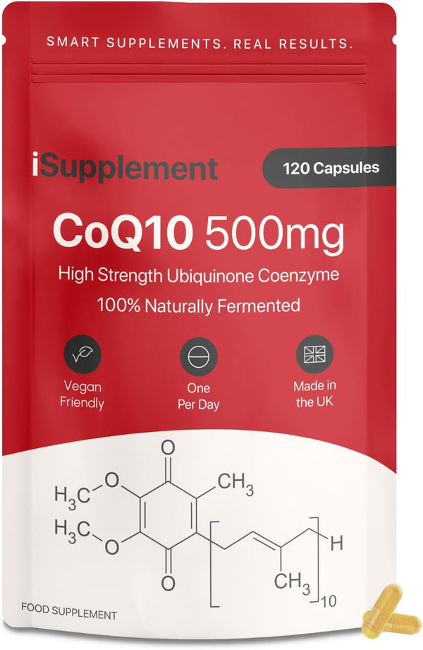 Coq10 Supplement 500Mg Coenzyme Q10 - High Strength Naturally Fermented Coq10 Ubiquinone by | 120 One-Per-Day Micro Tablets (4-Month Supply)