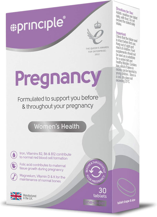 Pregnancy | 30 Tablets | 1 Month Supply | 17 Essential Vitamins & Minerals | Pregnancy Food Supplement | Made in the UK by  Healthcare