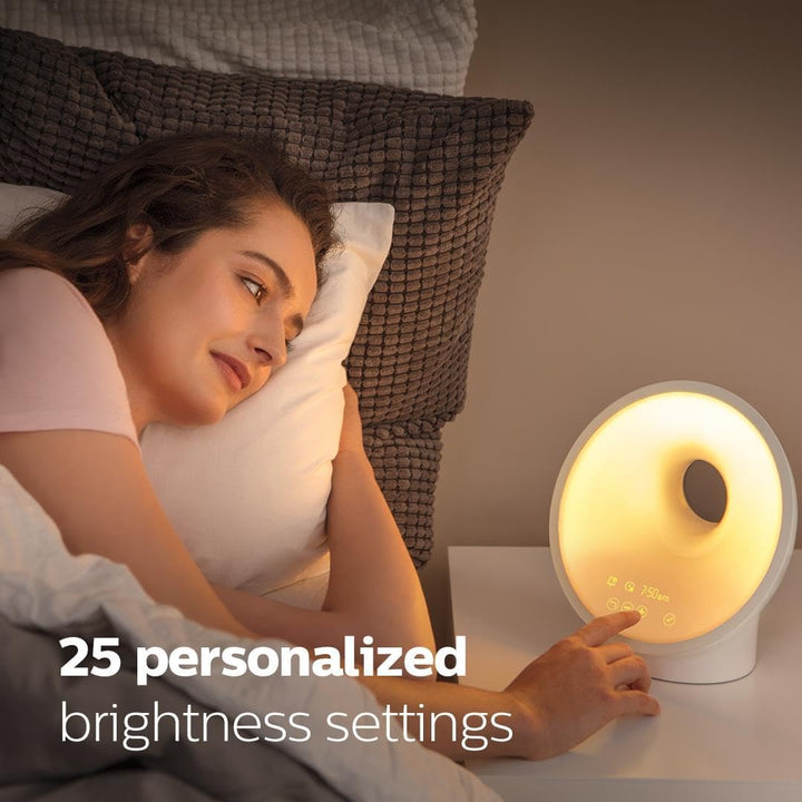 Smartsleep Sleep and Wake-Up Light, Simulated Sunrise and Sunset, Multiple Lights and Sounds, Relaxbreathe to Sleep, HF3651/01