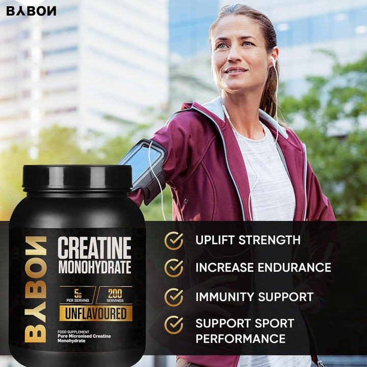 Powder 1Kg/1000G - 200 Servings - Soluble 200 Fine Mesh Creatine Supplement - Weight Training Sports Food Supplement