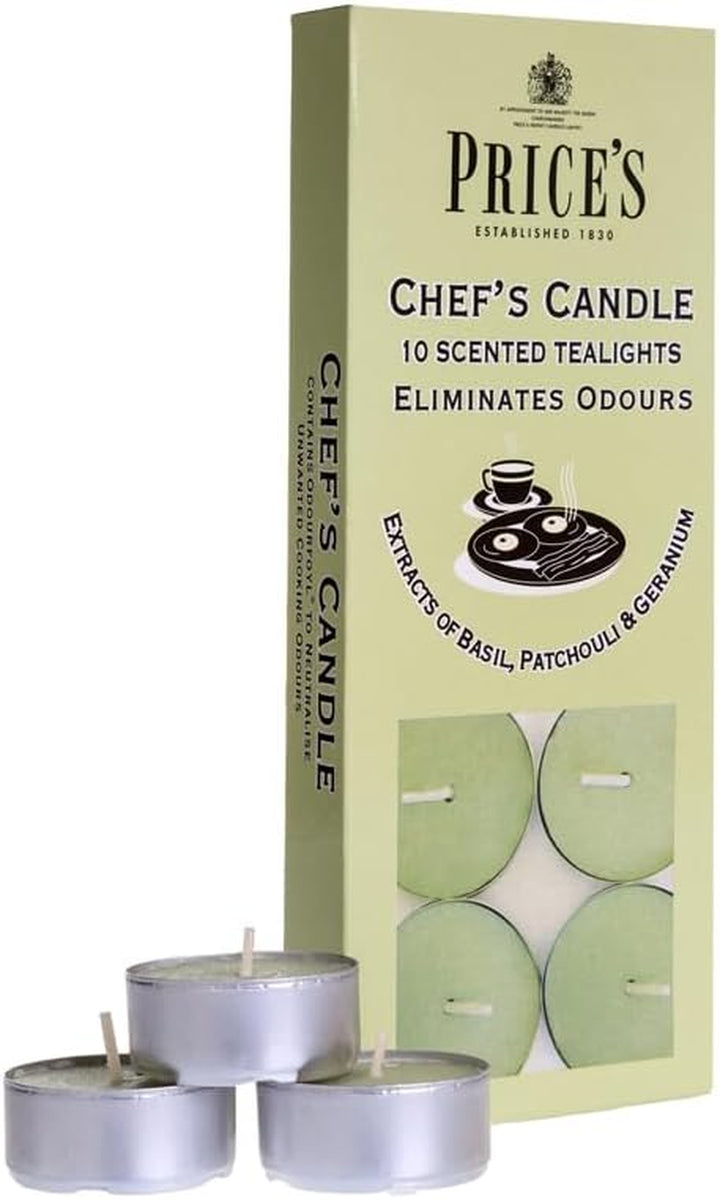- Chef'S Jar Candle - Odour Eliminating Candle - Made with Basil, Patchouli & Geranium Extracts - Clean, Fresh, Quality Fragrance - Long Lasting Scent
