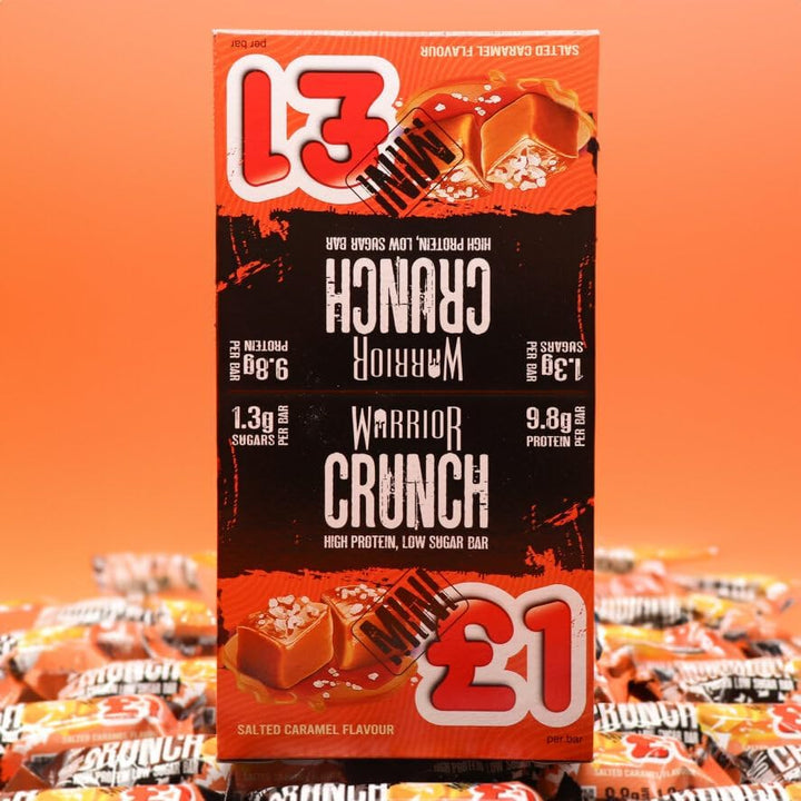 Crunch Mini (Snacksize) – Protein Bars – 9G+ Protein per Bar – Low Carb, Low Sugar Snack – 24 Pack X 32G (Salted Caramel)