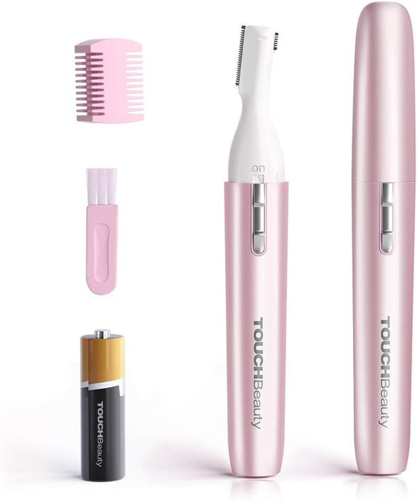 Electric Eyebrow Trimmer, Eyebrow Hair Remover, Painless Facial Hair Trimmer for Women, Portable Ladies Shaver AG-1658 (Pink)
