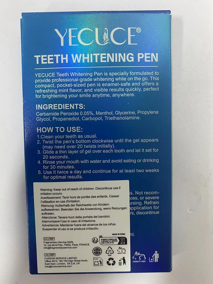 Teeth Whitening Pen - Teeth Whitening Gel Essence, 6 PCS Deluxe Kit, 5 Minute Effective Whitener Bleach Pen for Adults, No Sensitivity, Mint