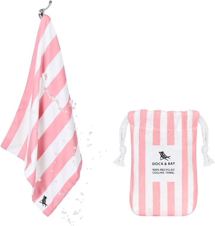 Quickcool Cooling Towel - for Athletes, Sports, Workouts, Fitness - Dual Layered Fabric Technology, Instant Relief, Cools to 15°C - Includes Bag - 25" X 12"/63 X 29Cm