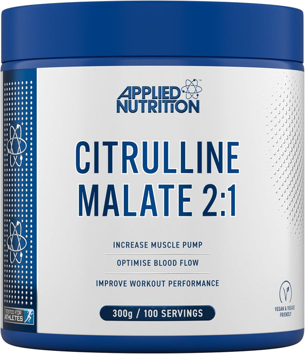 Citrulline Malate 2:1 | 3000Mg per Serving Nitric Oxide Booster Amino Acid Powder Supports Muscle Recovery Improves Performance Vegan Gluten Free (300G - 100 Servings) (Unflavoured)