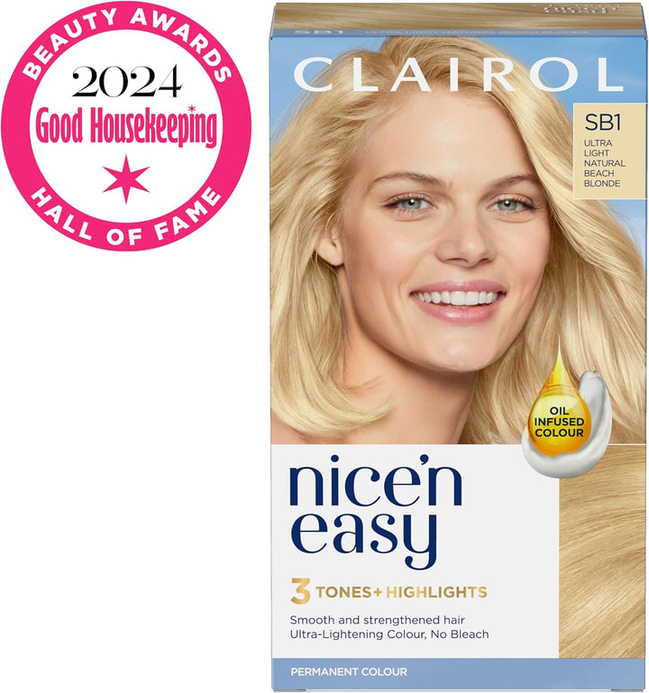 NICE'N EASY CRÈME PERMANENT HAIR DYE - SB1 ULTRA LIGHT NATURAL BEACH BLONDE