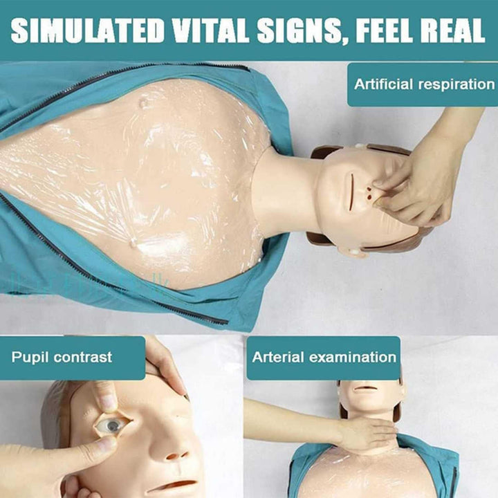 Life Size Full Body Adult CPR Training Manikin, Cardiopulmonary Resuscitation Simulator First Aid Training Medical Model for Patient Education and Teaching