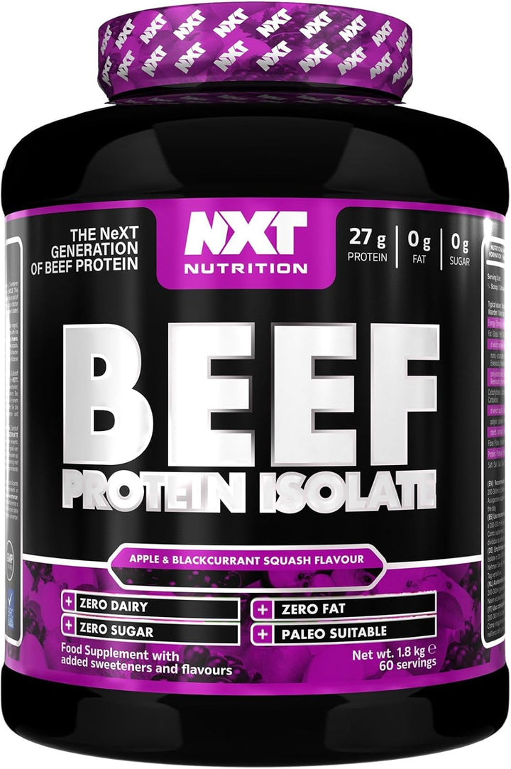 Beef Protein Isolate Powder - Protein Powder High in Natural Amino Acids - Paleo, Keto Friendly - Dairy and Gluten Free - Muscle Recovery | 1.8Kg | Ice Blast