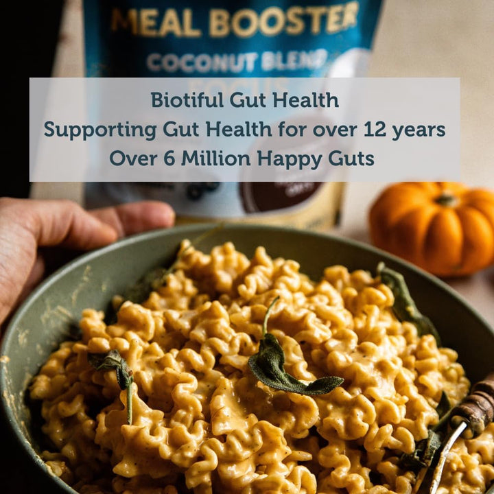 Gut Health, Super Food, Meal Booster, 34 Billion Probiotics, Prebiotic Fibre, Source of Vitamins D3 B5 B12, Greens Powder Alternative, Vegan Friendly, Gluten Free, Coconut & Turmeric, 30 Servings