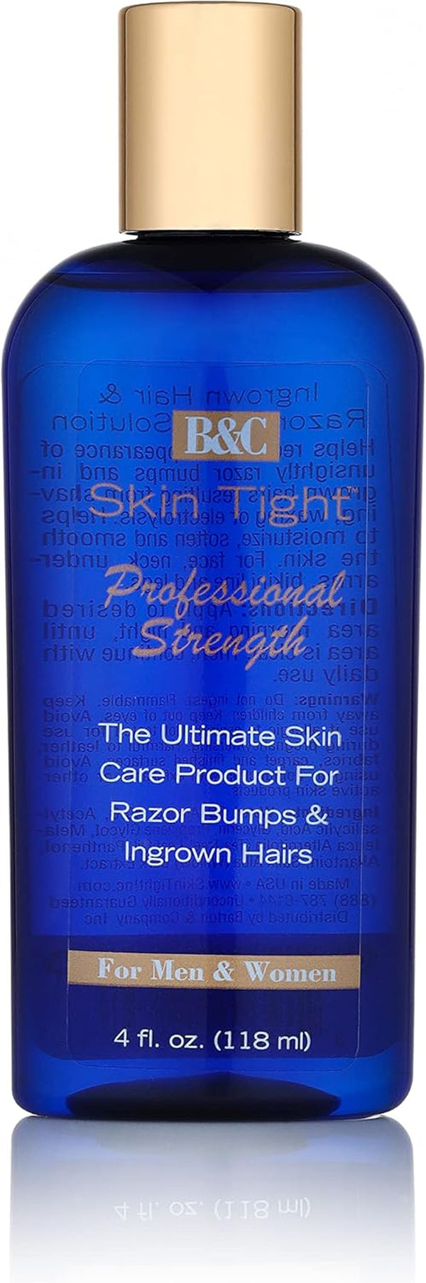 Skin Tight Professional Solutions for Razor Bumps and Ingrown Hair 4Oz(118Ml) for Men & Women
